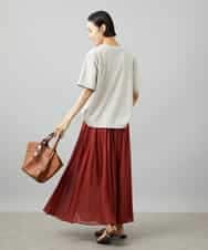 FMKGD02140 MICHEL KLEIN(ミッシェルクラン) ボクシーロゴＴシャツ ライトグレー
