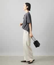 FMKGD02140 MICHEL KLEIN(ミッシェルクラン) ボクシーロゴＴシャツ ライトグレー