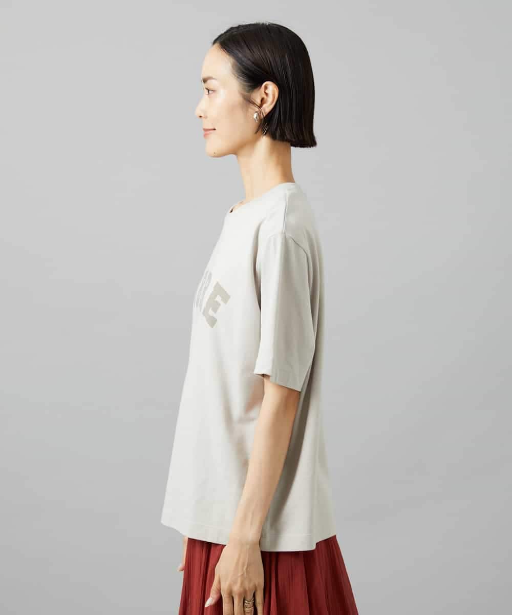 FMKGD02140 MICHEL KLEIN(ミッシェルクラン) ボクシーロゴＴシャツ ライトグレー