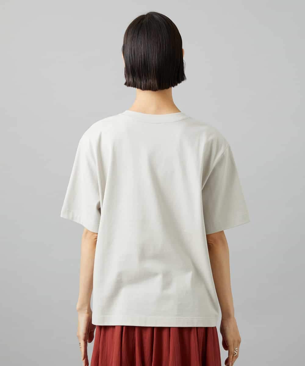 FMKGD02140 MICHEL KLEIN(ミッシェルクラン) ボクシーロゴＴシャツ ライトグレー