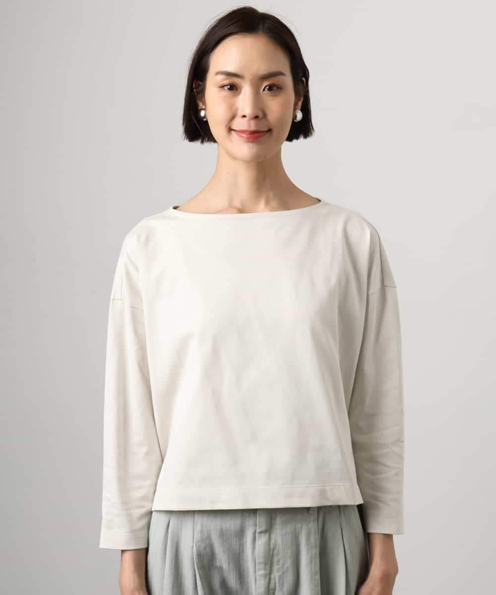 FMKGD04150 MICHEL KLEIN(ミッシェルクラン) タックデザイン バスクTシャツ アイボリー