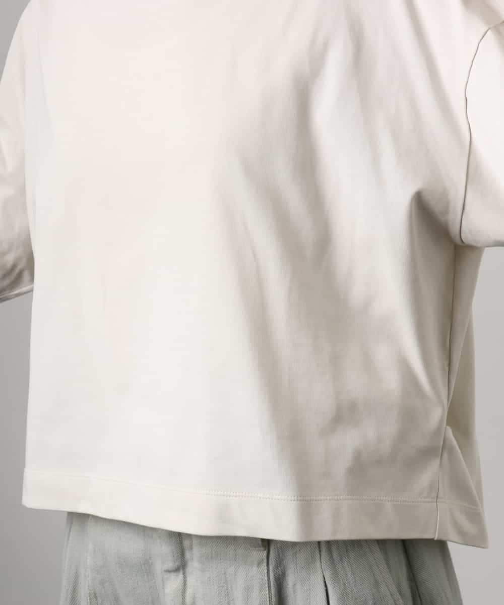 FMKGD04150 MICHEL KLEIN(ミッシェルクラン) タックデザイン バスクTシャツ アイボリー