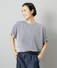 FMKGD10180 MICHEL KLEIN(ミッシェルクラン) [新色追加/接触冷感]サッカードルマンスリーブカットソー ネイビー