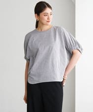 FMKGD10180 MICHEL KLEIN(ミッシェルクラン) [新色追加/接触冷感]サッカードルマンスリーブカットソー ブラック