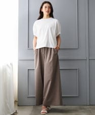 FMKGD10180 MICHEL KLEIN(ミッシェルクラン) [新色追加/接触冷感]サッカードルマンスリーブカットソー ブラック