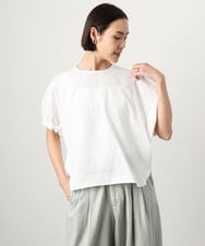 FMKGD10180 MICHEL KLEIN(ミッシェルクラン) [新色追加/接触冷感]サッカードルマンスリーブカットソー ブラック