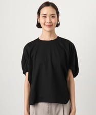 FMKGD10180 MICHEL KLEIN(ミッシェルクラン) [新色追加/接触冷感]サッカードルマンスリーブカットソー ブラック