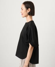 FMKGD10180 MICHEL KLEIN(ミッシェルクラン) [新色追加/接触冷感]サッカードルマンスリーブカットソー ブラック