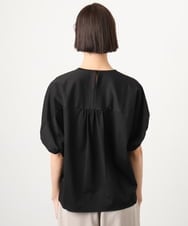FMKGD10180 MICHEL KLEIN(ミッシェルクラン) [新色追加/接触冷感]サッカードルマンスリーブカットソー ブラック