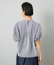 FMKGD10180 MICHEL KLEIN(ミッシェルクラン) [新色追加/接触冷感]サッカードルマンスリーブカットソー ブラック