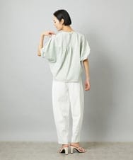 FMKGD10180 MICHEL KLEIN(ミッシェルクラン) [新色追加/接触冷感]サッカードルマンスリーブカットソー ブラック