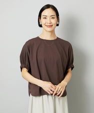FMKGD10180 MICHEL KLEIN(ミッシェルクラン) [新色追加/接触冷感]サッカードルマンスリーブカットソー ブラック