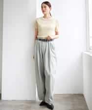 FMKGD11120 MICHEL KLEIN(ミッシェルクラン) シアークルーネック プルオーバー ブルー