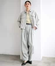 FMKGD11120 MICHEL KLEIN(ミッシェルクラン) シアークルーネック プルオーバー ブルー