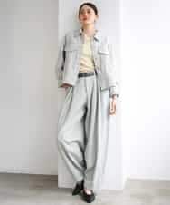 FMKGD11120 MICHEL KLEIN(ミッシェルクラン) シアークルーネック プルオーバー ブルー