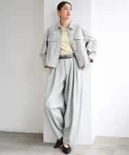 FMKGD11120 MICHEL KLEIN(ミッシェルクラン) シアークルーネック プルオーバー ブルー