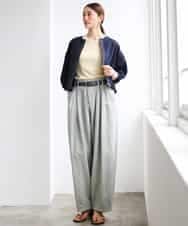 FMKGD11120 MICHEL KLEIN(ミッシェルクラン) シアークルーネック プルオーバー ブルー