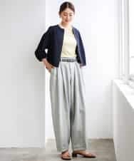 FMKGD11120 MICHEL KLEIN(ミッシェルクラン) シアークルーネック プルオーバー ブルー