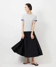 FMKGD11120 MICHEL KLEIN(ミッシェルクラン) シアークルーネック プルオーバー ブルー