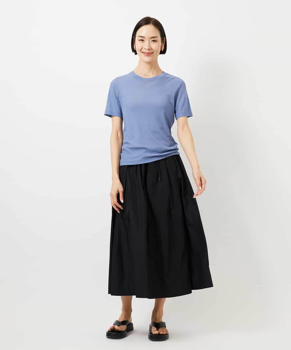 FMKGD11120 MICHEL KLEIN(ミッシェルクラン) シアークルーネック プルオーバー ブルー