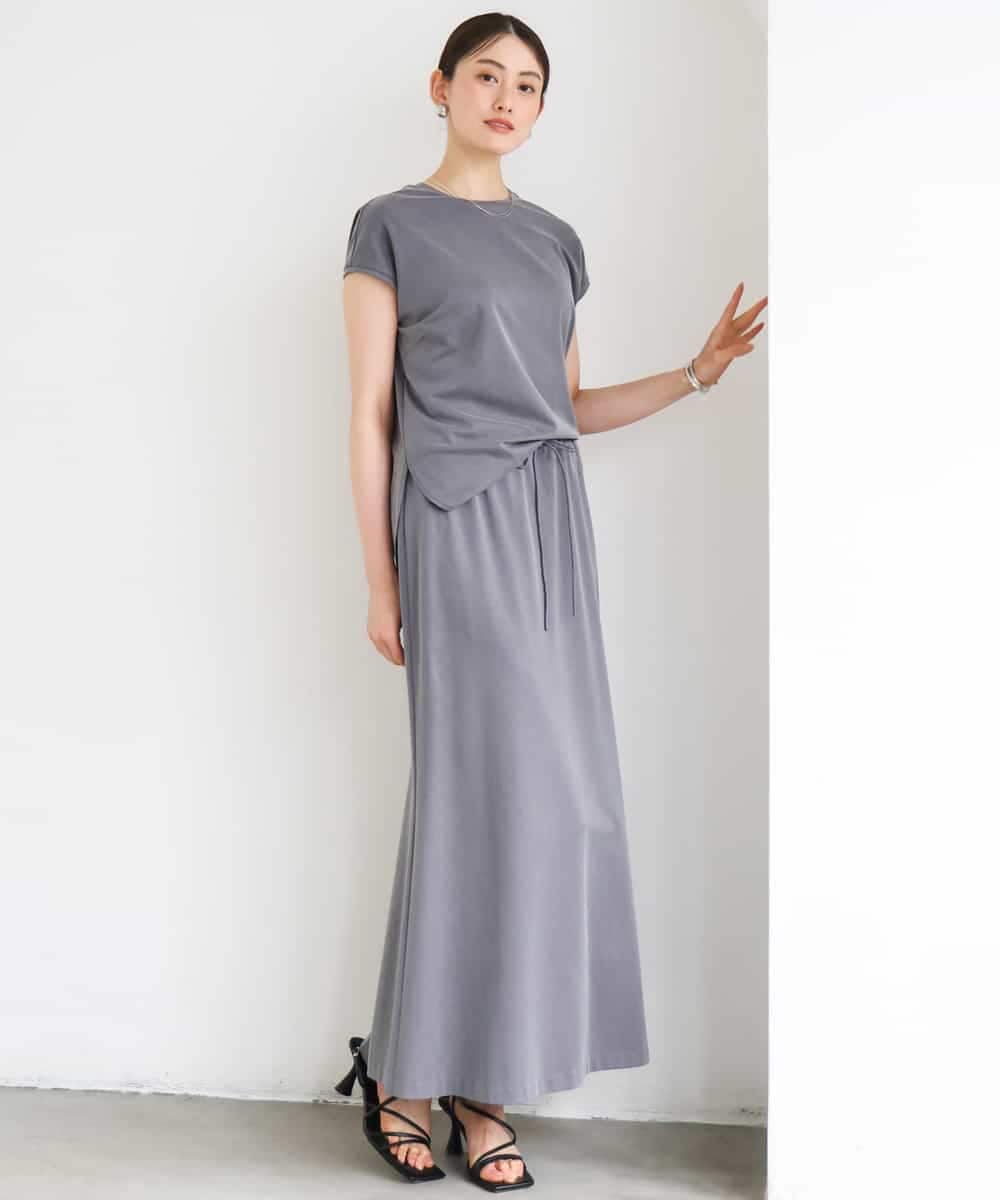 FMKGD15200 MICHEL KLEIN(ミッシェルクラン) [セットアップ対応]ヴィンテージサテンカットソー ベージュ
