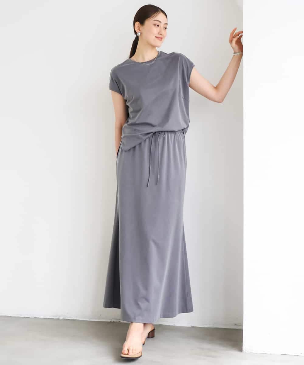 FMKGD15200 MICHEL KLEIN(ミッシェルクラン) [セットアップ対応]ヴィンテージサテンカットソー ベージュ