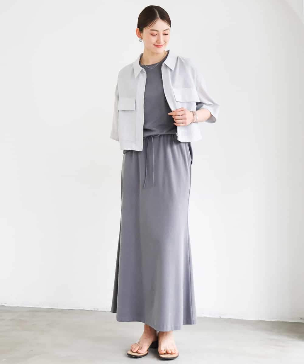FMKGD15200 MICHEL KLEIN(ミッシェルクラン) [セットアップ対応]ヴィンテージサテンカットソー ベージュ
