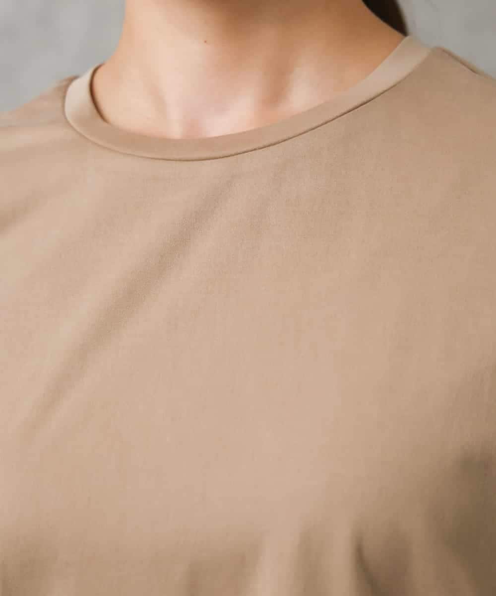 FMKGD15200 MICHEL KLEIN(ミッシェルクラン) [セットアップ対応]ヴィンテージサテンカットソー ベージュ