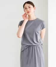 FMKGD15200 MICHEL KLEIN(ミッシェルクラン) [セットアップ対応]ヴィンテージサテンカットソー ダークグレー