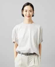 FMKGE10180 MICHEL KLEIN(ミッシェルクラン) [新色追加/接触冷感]サッカードルマンスリーブカットソー ベージュ