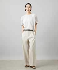 FMKGE10180 MICHEL KLEIN(ミッシェルクラン) [新色追加/接触冷感]サッカードルマンスリーブカットソー ベージュ