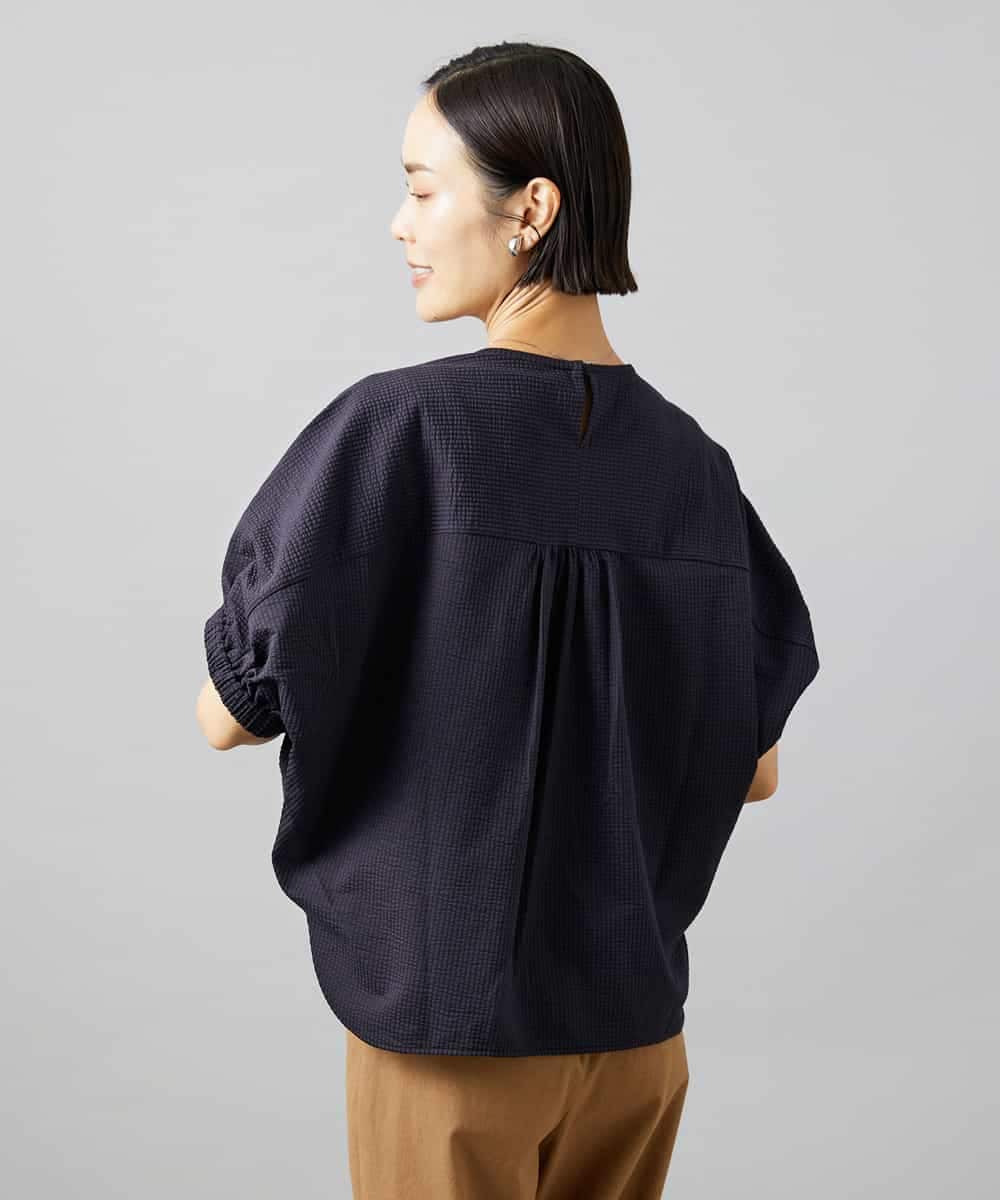 FMKGE10180 MICHEL KLEIN(ミッシェルクラン) [新色追加/接触冷感]サッカードルマンスリーブカットソー ベージュ