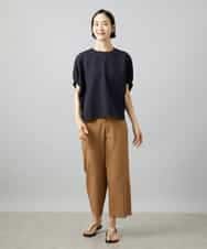 FMKGE10180 MICHEL KLEIN(ミッシェルクラン) [新色追加/接触冷感]サッカードルマンスリーブカットソー ベージュ