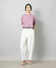 FMKGE10180 MICHEL KLEIN(ミッシェルクラン) [新色追加/接触冷感]サッカードルマンスリーブカットソー ベージュ