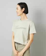 FMKHD04160 MICHEL KLEIN(ミッシェルクラン) メタリックチェーンテープ刺繍ロゴＴシャツ ライトグレー
