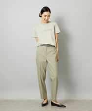 FMKHD04160 MICHEL KLEIN(ミッシェルクラン) メタリックチェーンテープ刺繍ロゴＴシャツ ライトグレー