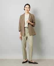 FMKHD04160 MICHEL KLEIN(ミッシェルクラン) メタリックチェーンテープ刺繍ロゴＴシャツ ライトグレー