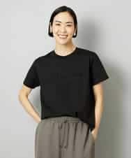 FMKHD04160 MICHEL KLEIN(ミッシェルクラン) メタリックチェーンテープ刺繍ロゴＴシャツ ライトグレー