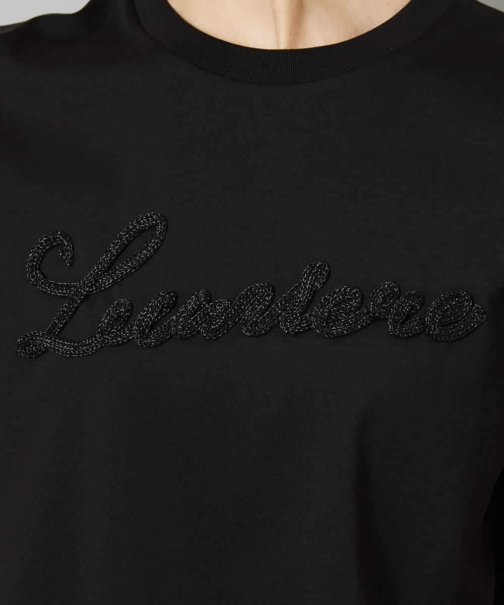 FMKHD04160 MICHEL KLEIN(ミッシェルクラン) メタリックチェーンテープ刺繍ロゴＴシャツ ライトグレー