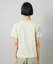 FMKHD04160 MICHEL KLEIN(ミッシェルクラン) メタリックチェーンテープ刺繍ロゴＴシャツ ライトグレー