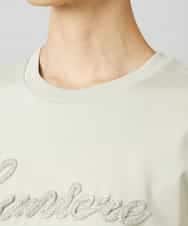 FMKHD04160 MICHEL KLEIN(ミッシェルクラン) メタリックチェーンテープ刺繍ロゴＴシャツ ライトグレー