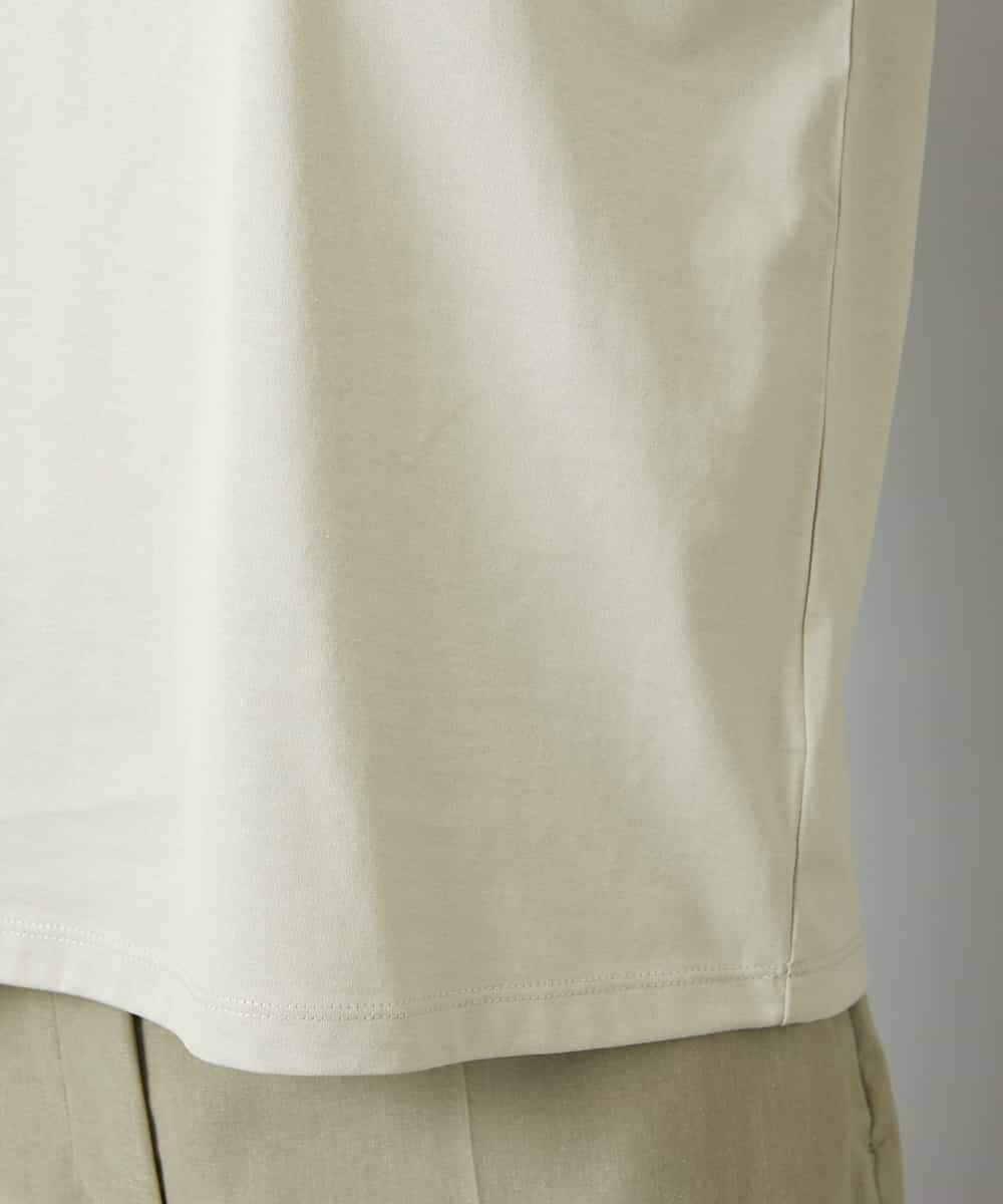 FMKHD04160 MICHEL KLEIN(ミッシェルクラン) メタリックチェーンテープ刺繍ロゴＴシャツ ライトグレー