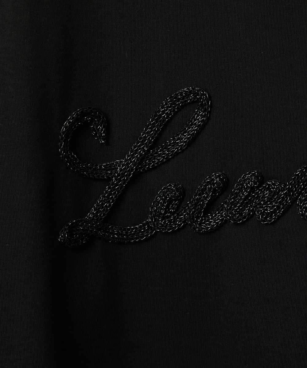 FMKHD04160 MICHEL KLEIN(ミッシェルクラン) メタリックチェーンテープ刺繍ロゴＴシャツ ライトグレー