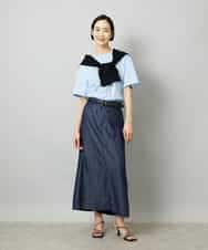 FMKHE05130 MICHEL KLEIN(ミッシェルクラン) 透明箔プリントTシャツ ホワイト