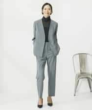 FMLAA11230 MICHEL KLEIN(ミッシェルクラン) ストレッチテーパードパンツ(セットアップ対応) グレー(92)