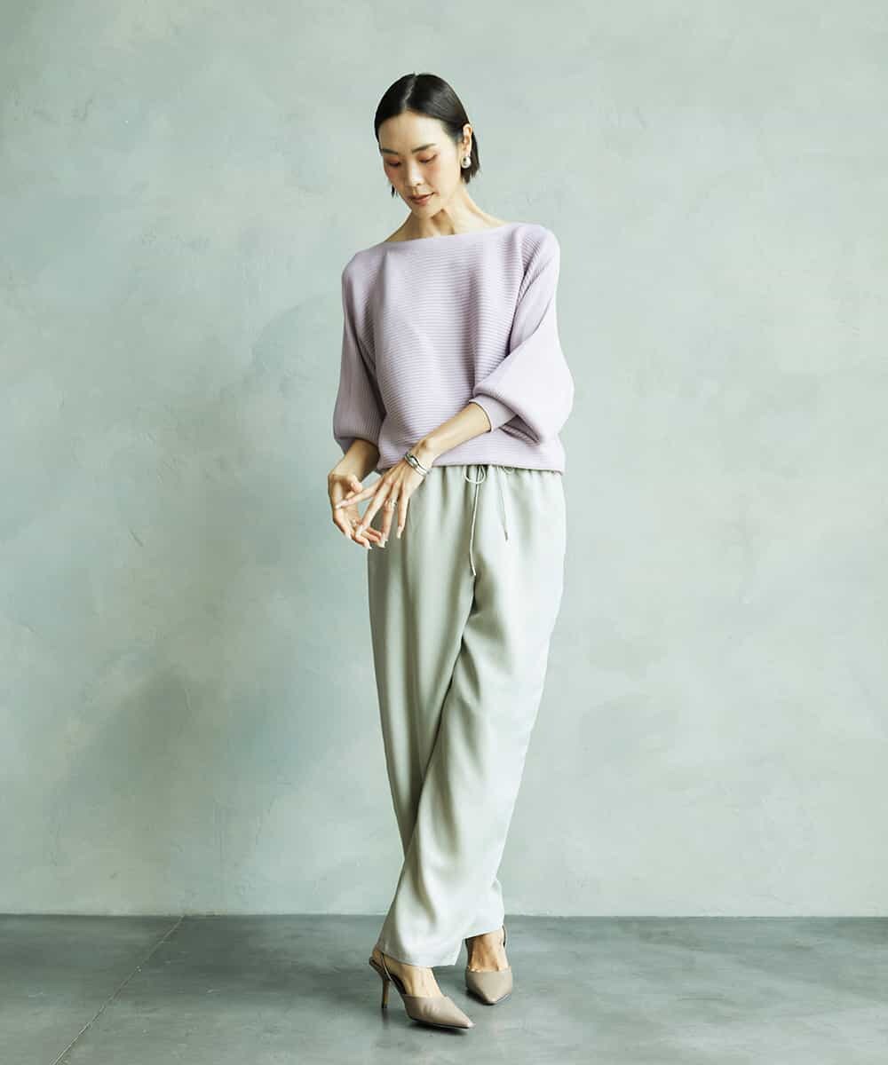FMLAD19210 MICHEL KLEIN(ミッシェルクラン) [セットアップ対応]コージーパンツ ベージュ