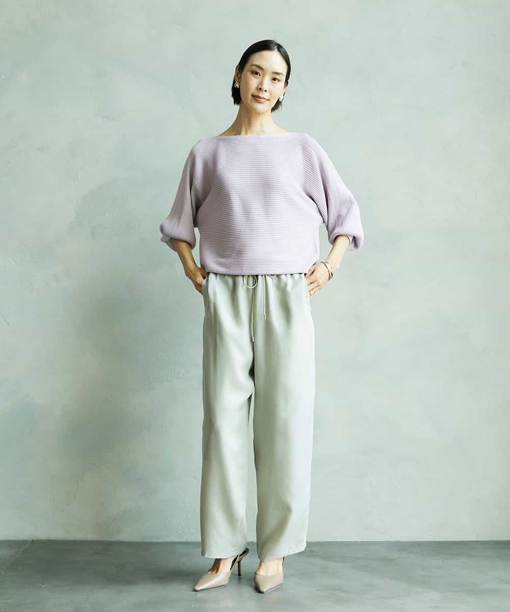 FMLAD19210 MICHEL KLEIN(ミッシェルクラン) [セットアップ対応]コージーパンツ ベージュ