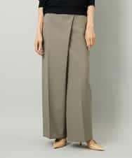 FMLAD21250 MICHEL KLEIN(ミッシェルクラン) ラップバレルパンツ カーキベージュ