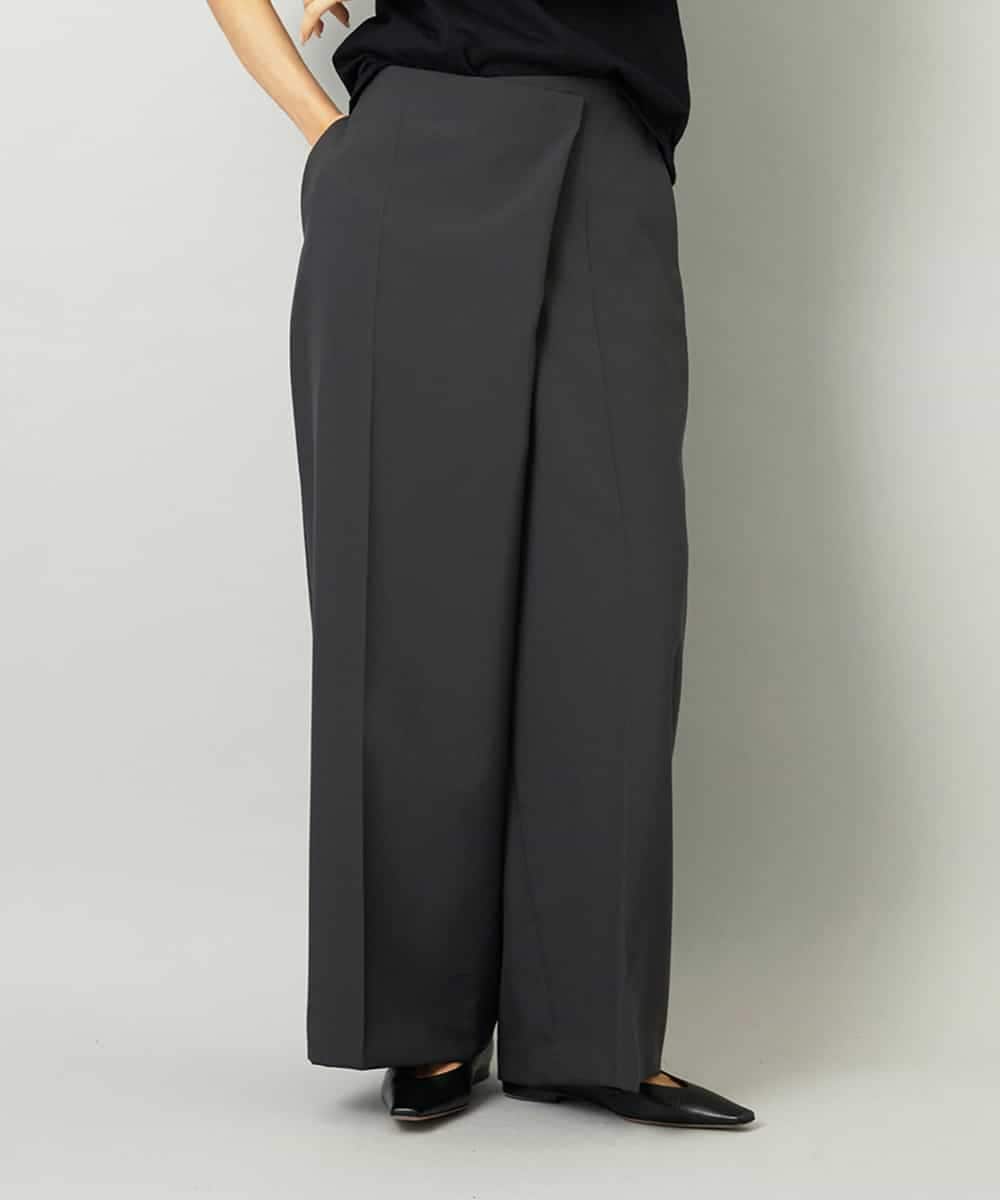 FMLAD21250 MICHEL KLEIN(ミッシェルクラン) ラップバレルパンツ ダークグレー