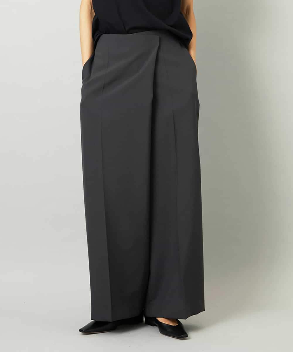FMLAD21250 MICHEL KLEIN(ミッシェルクラン) ラップバレルパンツ ダークグレー